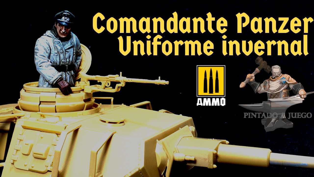 👨‍🎨TUTORIAL FT. AMMO 👩‍🎨  Cómo pintar un COMANDANTE PANZER en UNIFORME de INVIERNO
