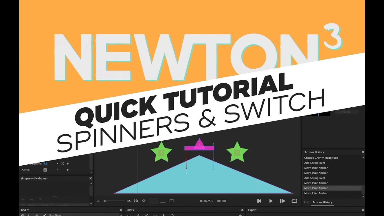 Newton3 QUICK TUTORIAL : Spinners & Switch