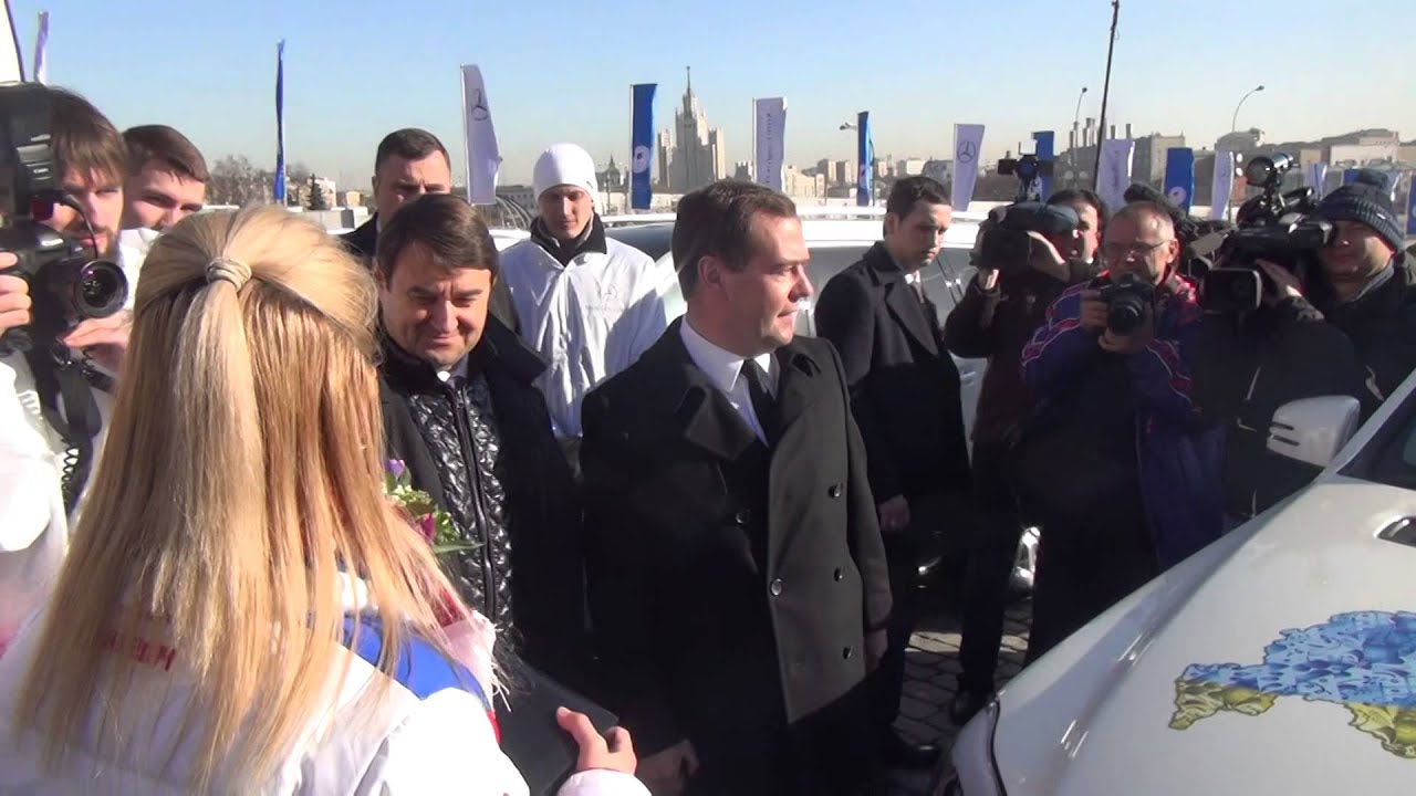 Дмитрий Медведев и Татьяна Волосожар на церемонии вручения 