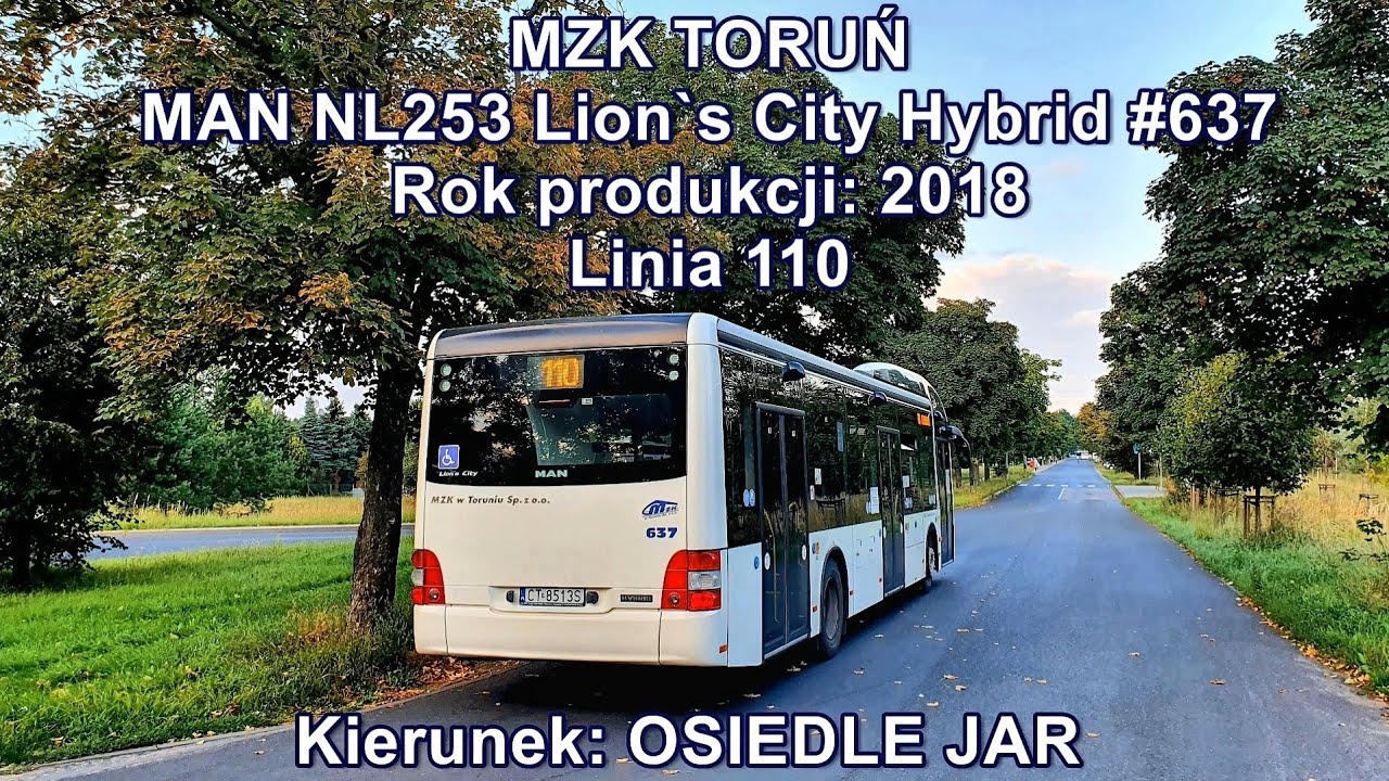 MZK Toruń - Linia 110, MAN NL253 Lion's City Hybrid #637