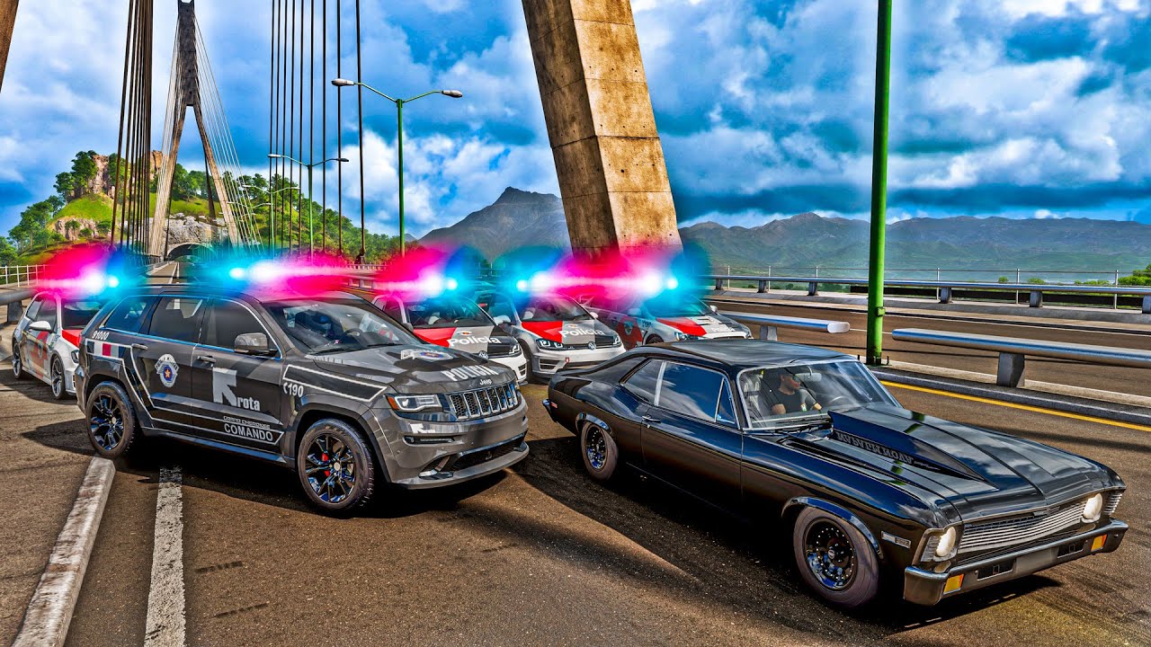 PASSEI na BLITZ e DEI FUGA de OPALA na POLíCIA MILITAR - FORZA HORIZON 5