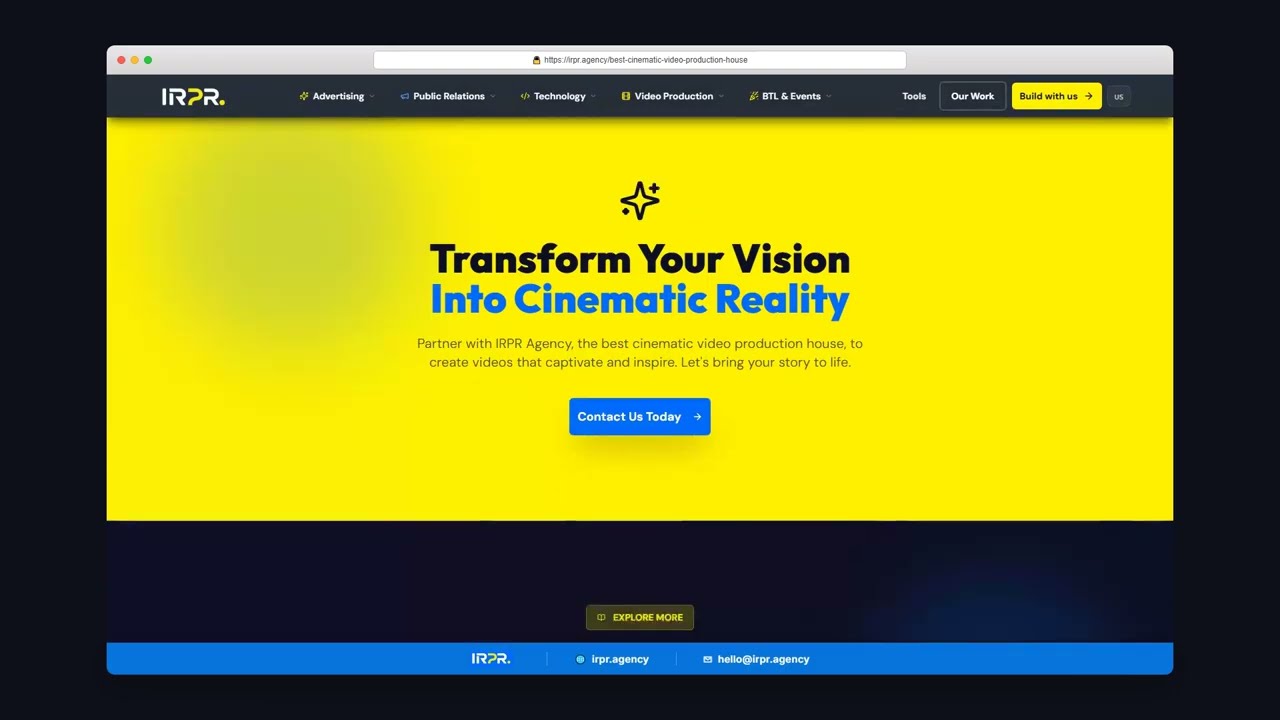 High-Quality Cinematic Video Production for Brands & Businesses | IRPR.AGENCY