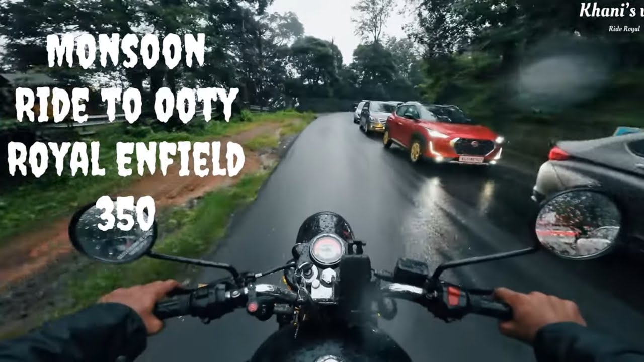 Ooty Bike Ride in bullet 350 [4k] Monsoon Season