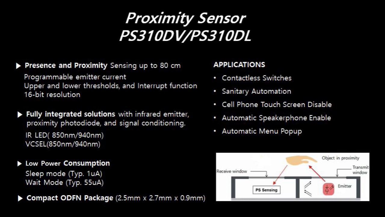 optical proximity sensor PS310DLV