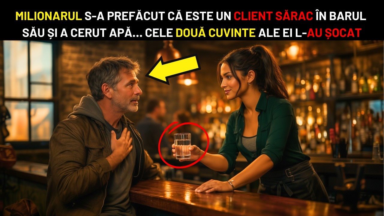 S-A PREFĂCUT CLIENT SĂRAC ÎN PROPRIUL BAR ȘI A CERUT APĂ… CELE DOUĂ CUVINTE ALE EI L-AU ȘOCAT