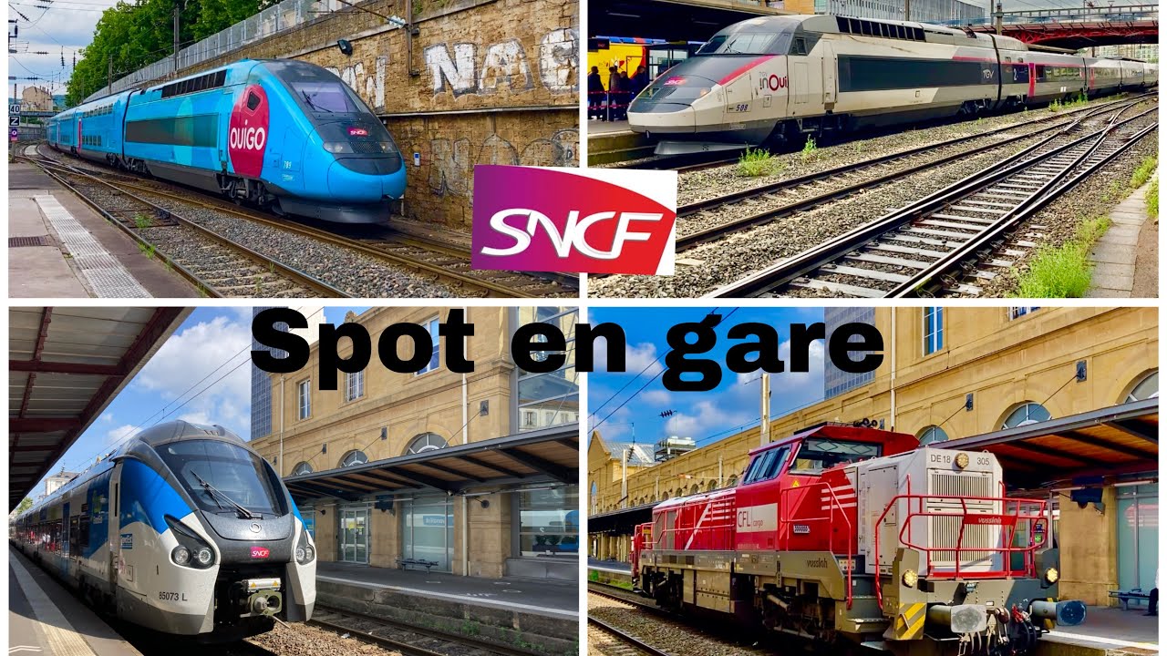 Spot ferroviaire en gare de Nancy ( tgv ter infra fret)