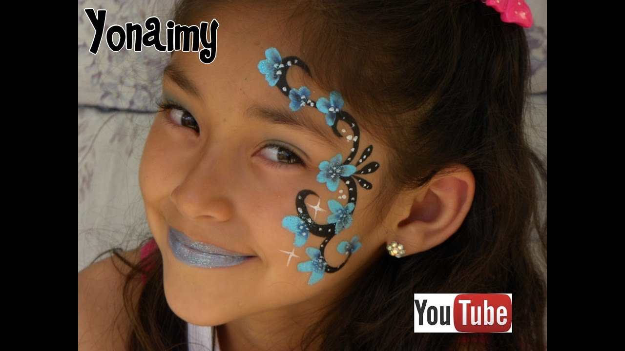 DISEÑO DE PINTACARITAS PARA  NIÑAS FACIL Y RAPIDO .- EASY FACE PAINTING FOR GIRLS.