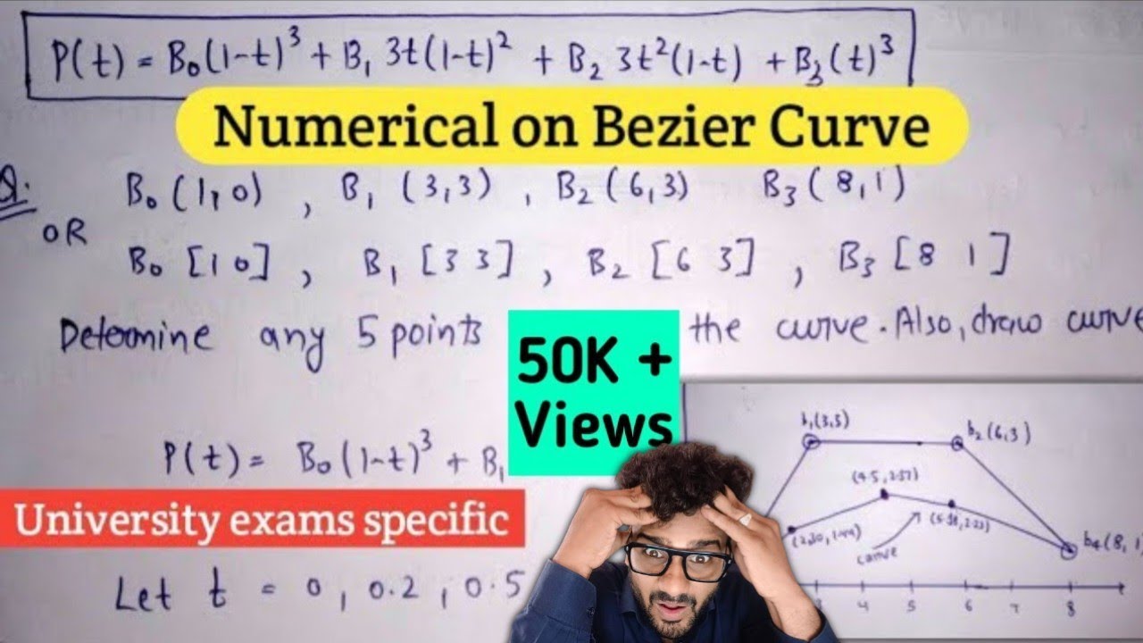 Bezier Curve Examples in computer graphics | Bezier curve Numerical | Lec-38