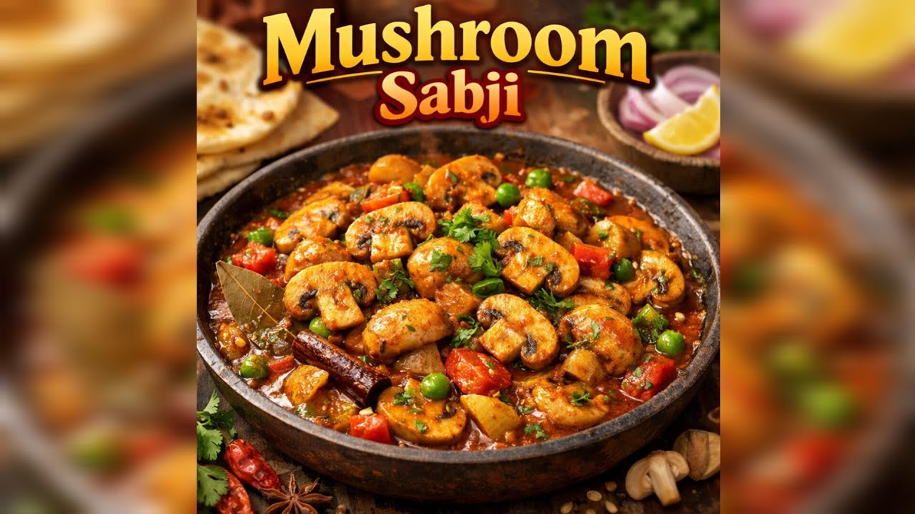 घर पर बनाएं ढाबे जैसी मशरूम की सब्जी || #easyrecipe #mashroomsbji #vlog #dailyvlog #homemadefood 