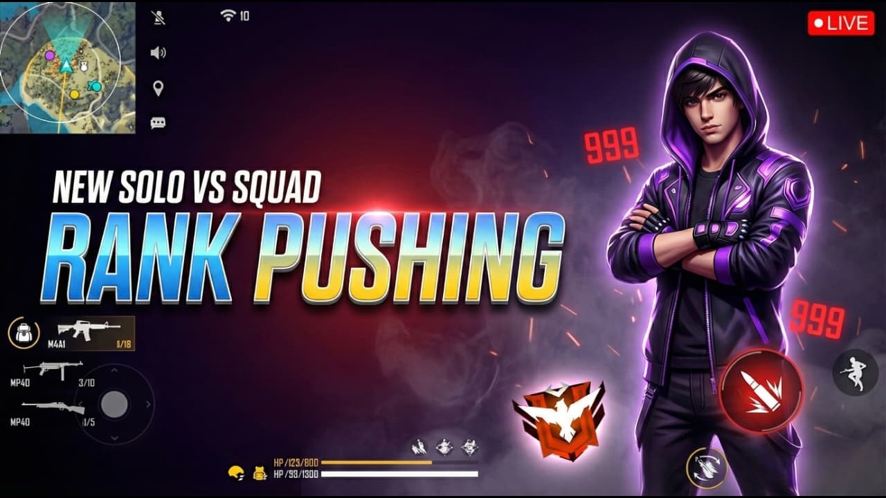 👑 FREE FIRE LIVE GAMEPLAY 🔥 | Rank Push + Clutch Moments | Mr Nayak Pro Play
