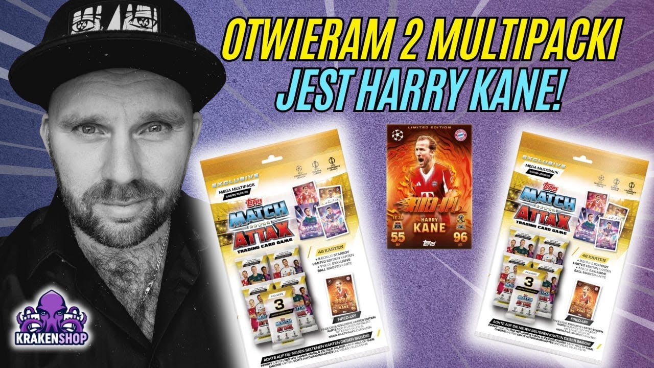NOWOŚĆ!! TOPPS MATCH ATTAX 25/26 - OTWIERAM DWA EKSKLUZYWNE MULTIPACKI - JEST HARRY KANE FIRED UP!!