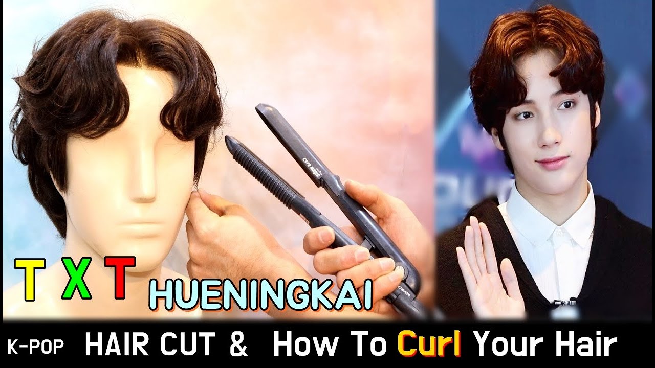 TXT HUENINGKAI Hair cut & How To Curl Your Hair!