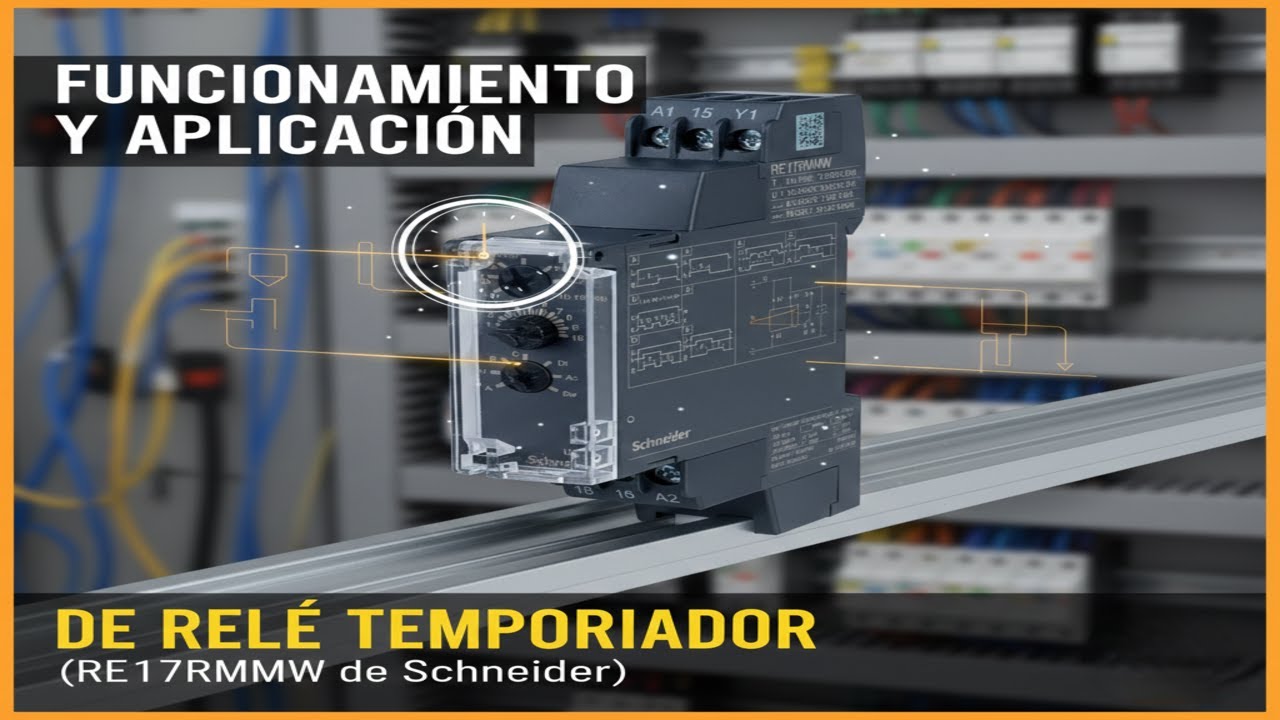FUNCIONAMIENTO Y APLICACION DE RELE TEMPORIZADOR (RE17RMMW de Schneider)