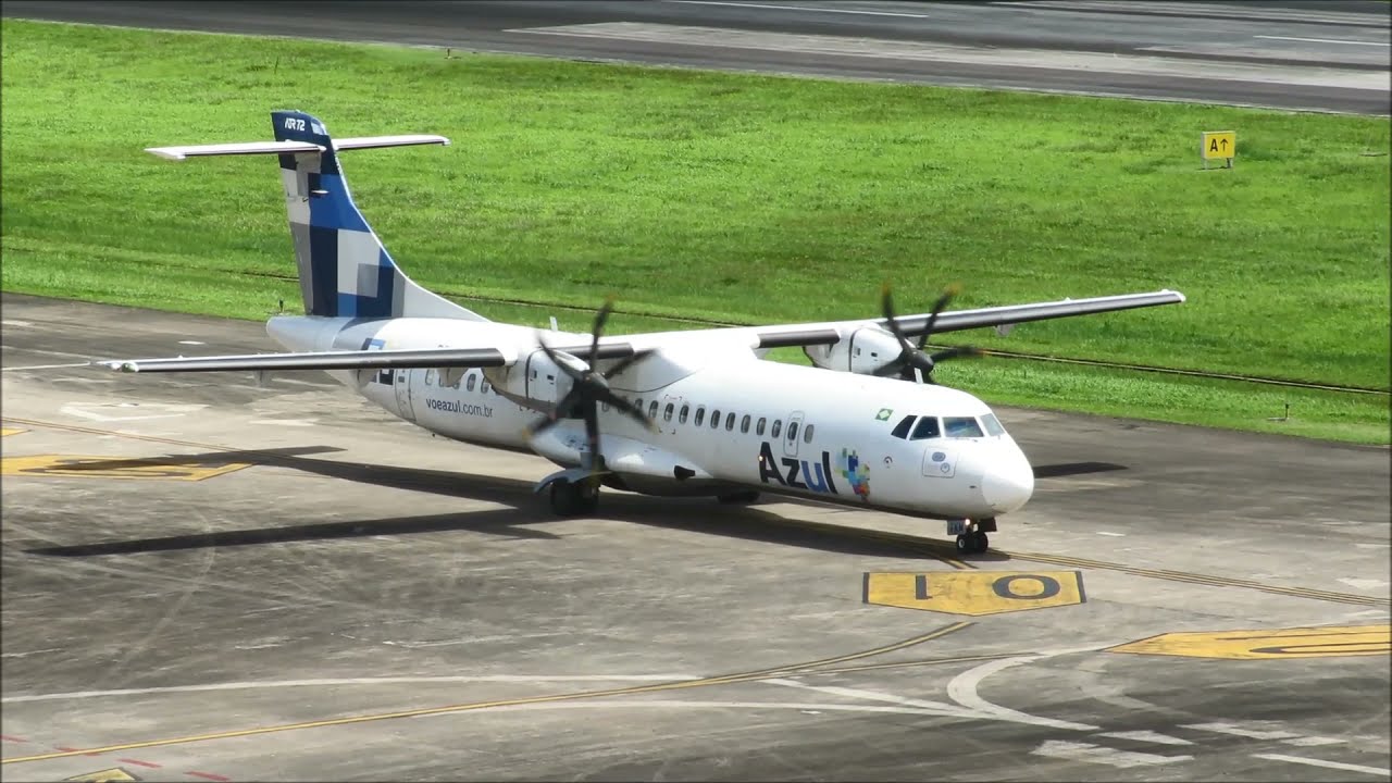 ATR 72-600 AZUL - (PR-TKM) Pouso e Decolagem em Joinville 14/11/2021