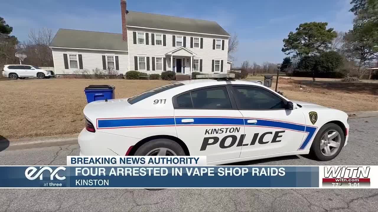 Four arrested, $2.3 million seized in Kinston vape shop raids