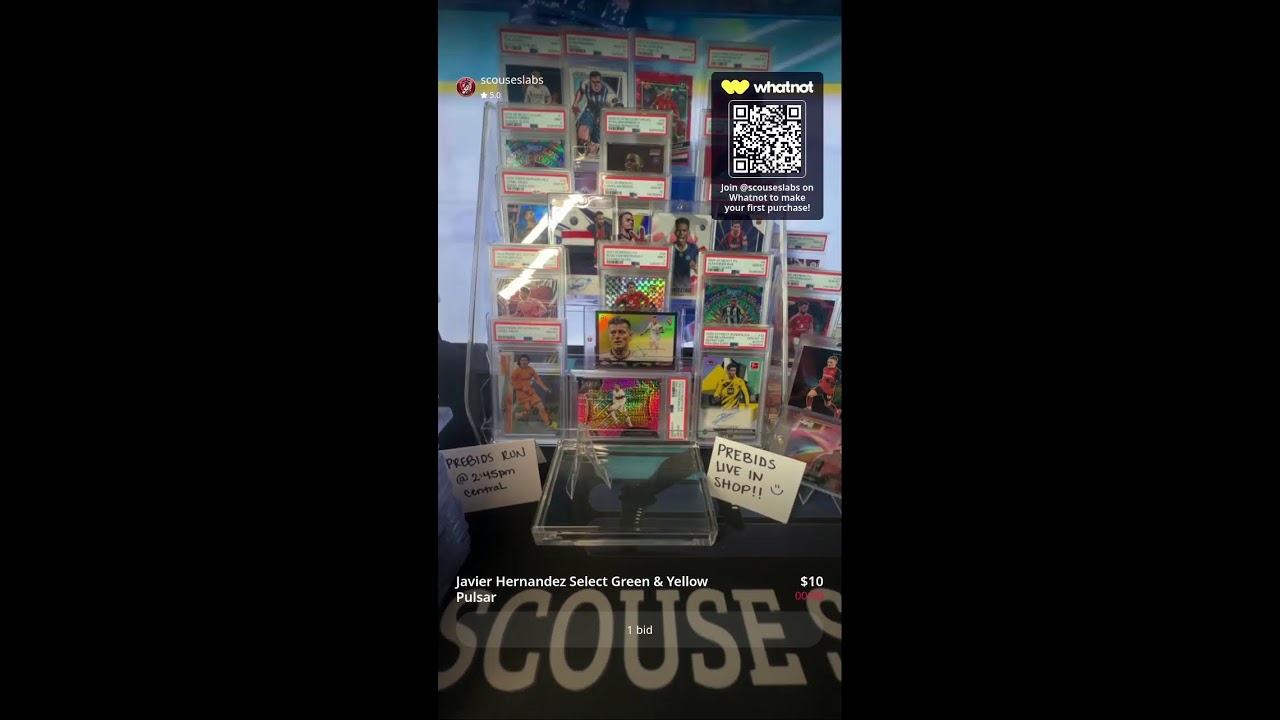 PREBIDS LIVE! BID NOW! Soccer Singles with Cari