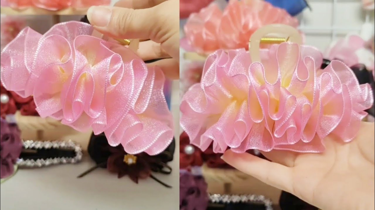 Beautiful DIY New Style French Houndstooth Bow Large Clip Female Hair Clip Temperament Shark Clip 