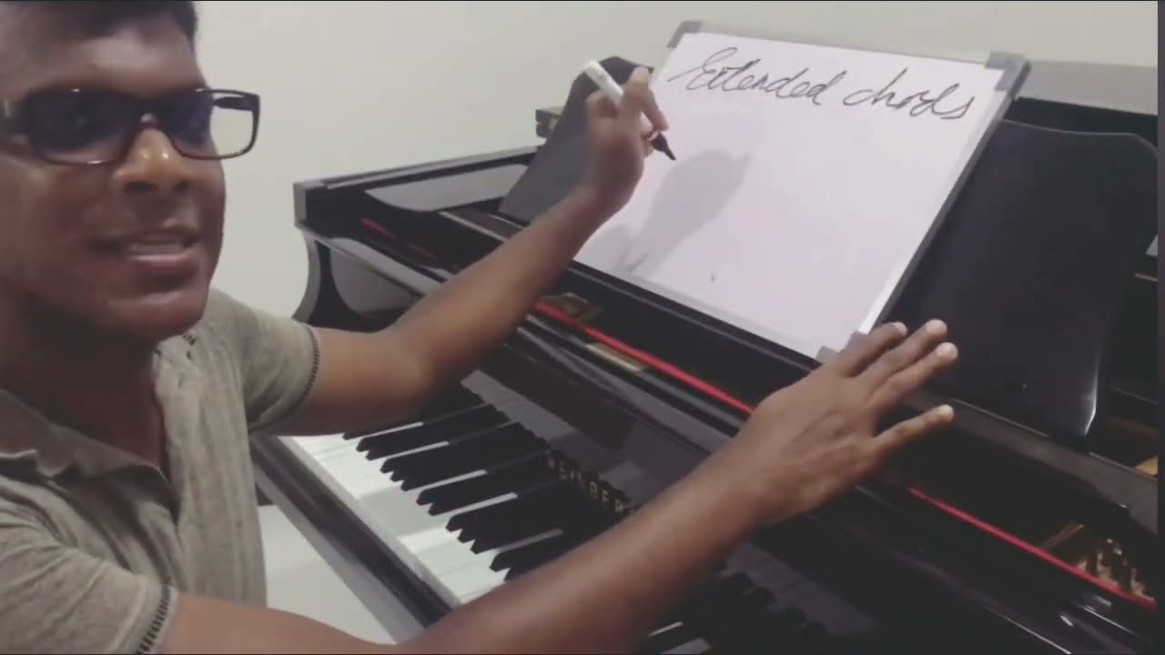 How to Simplify Extended Chords Quickly - 9th, 11th, 13th chords - Sinhala Piano tutorial