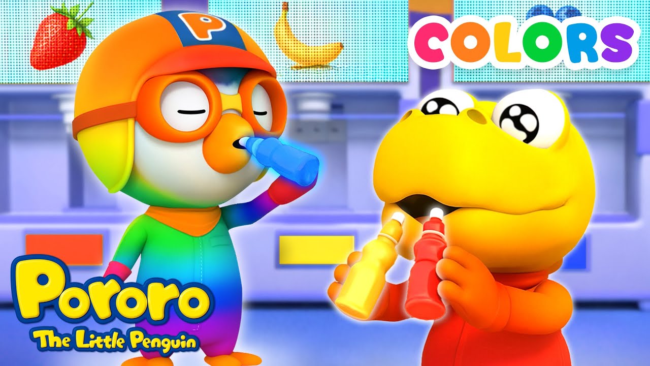 Learn Colors with Pororo! | Colorful Rainbow Vending Machine | Colors for Kids | Learnings for Kids