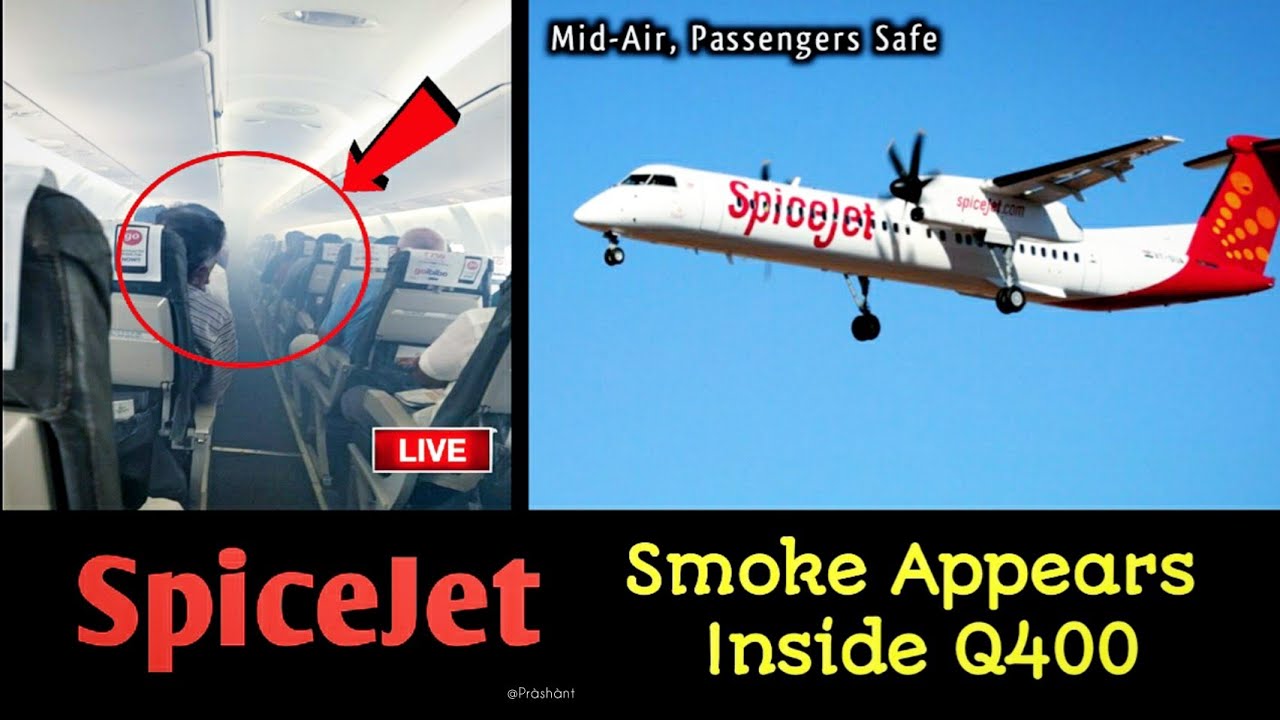 ✅Spicejet✈ Flight Makes Emergency Landing In Delhi After Smoke Mid-Air | Passenger's Safe | Q400
