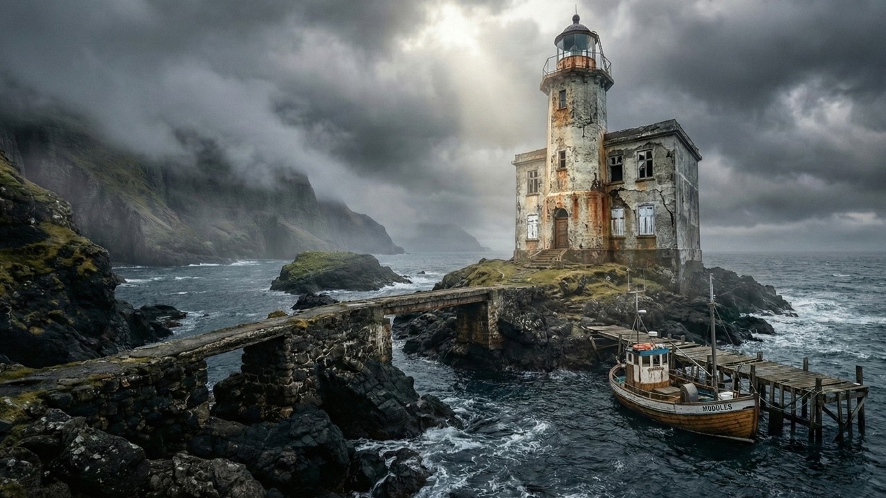 This Man Turned an Abandoned Lighthouse Into a Luxurious Home - Building a House on an Island (ASMR)