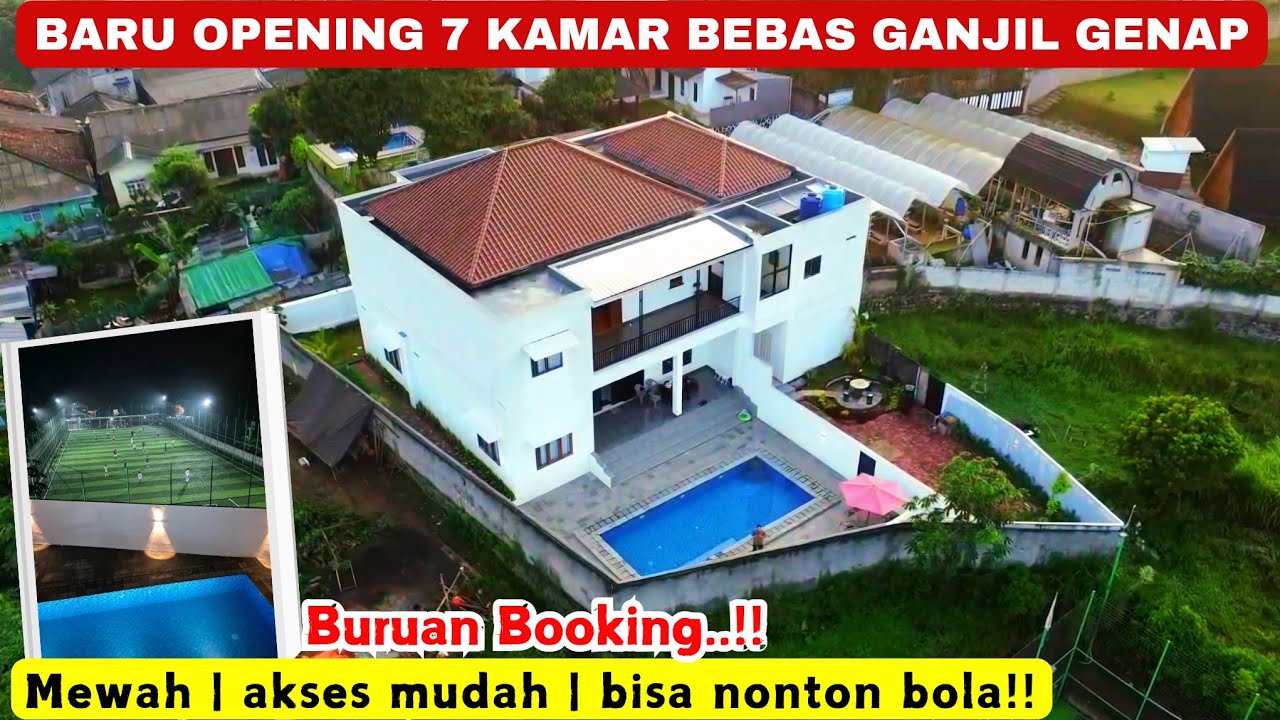 VILLA BARU BEBAS GANJIL GENAP‼️PUNCAK | bisa live nonton bola | villa sevnov #bogor #villa #puncak