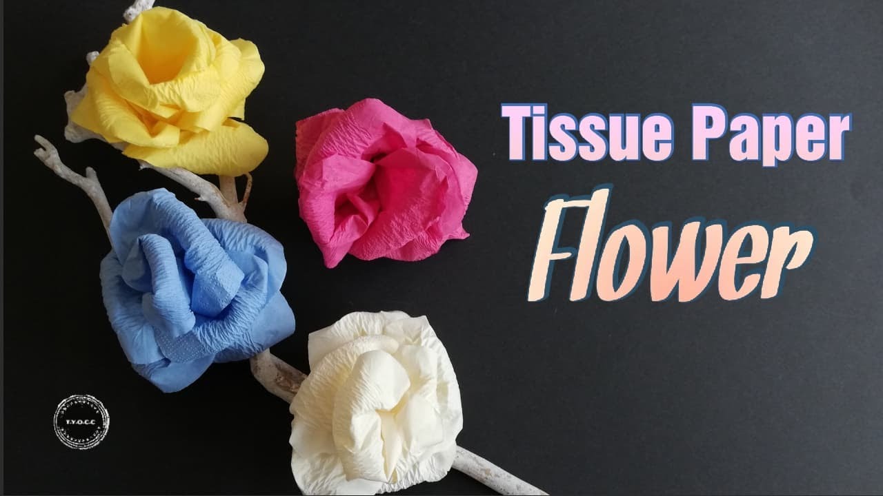 EASY TO MAKE TISSUE PAPER FLOWER || PAPER CRAFTS || DIY DECORATIONS IDEA || TISSUE PAPER SERIES