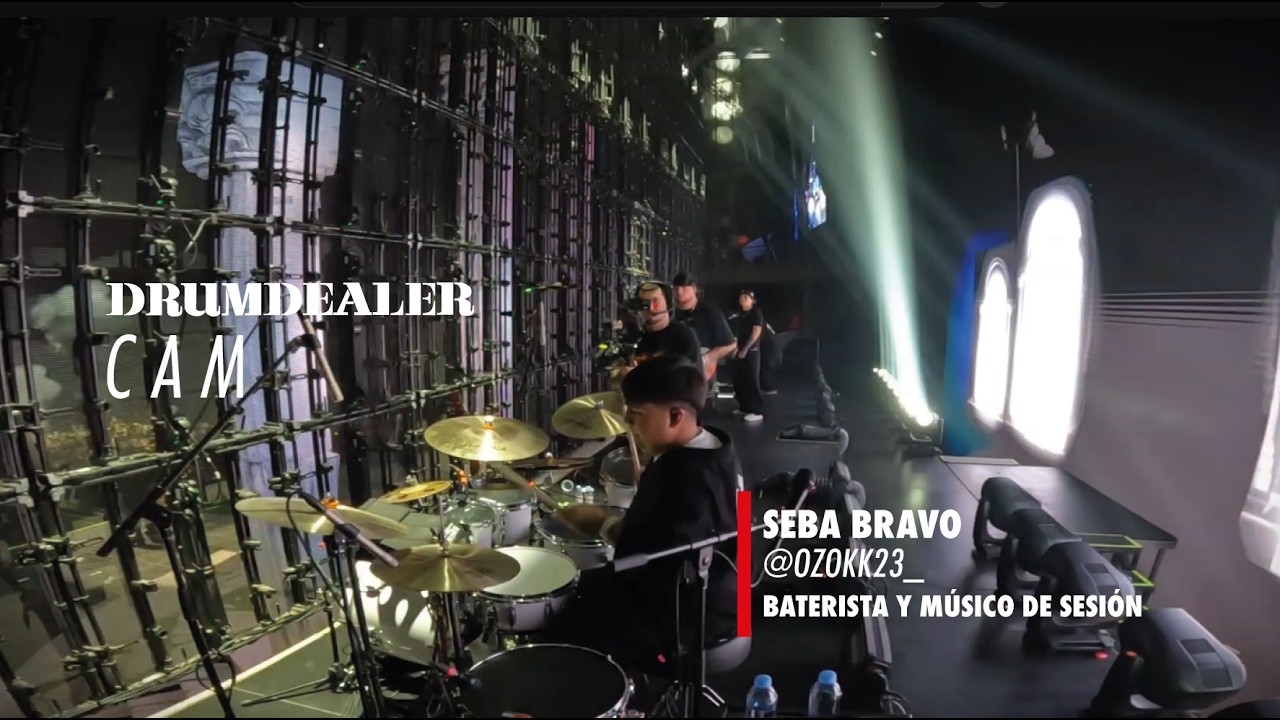 Seba Bravo Ozokk en DrumDealer Cam - Ese Guille Live Kidd Vooddoo Movistar Arena