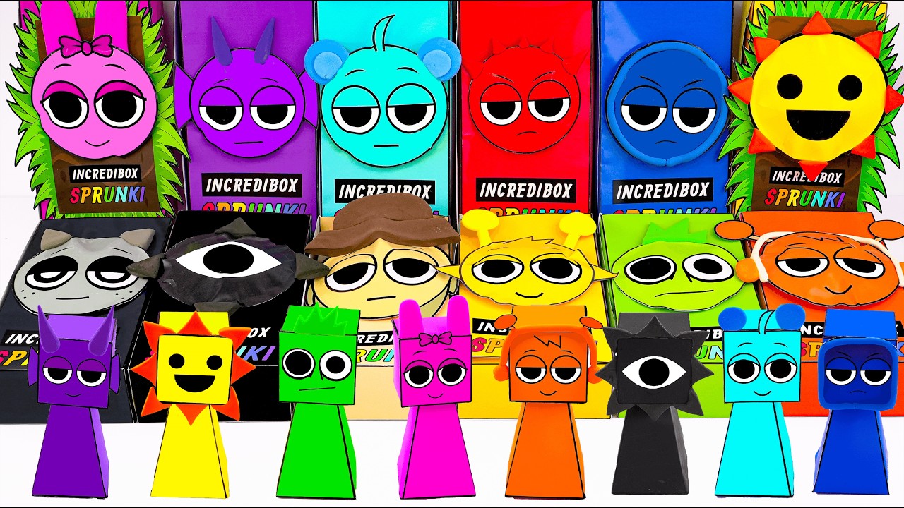 💖Paper DIY💖 GUESS which Clay Incredibox SPRUNKI BLIND BOX Unboxing |How To Make by Mr.Blind Bag ASMR