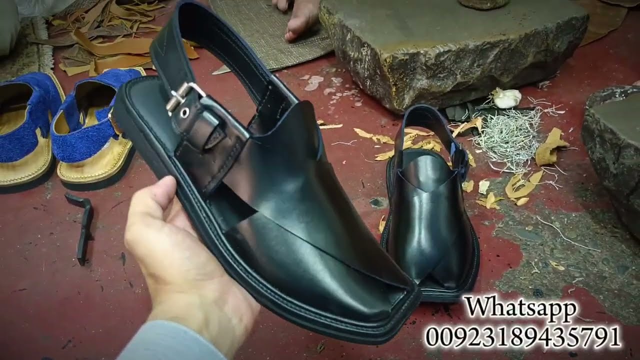 Traditional Leather Footwear || Original Charsadda Chappal 🤩👌#fashion #leather #handmade