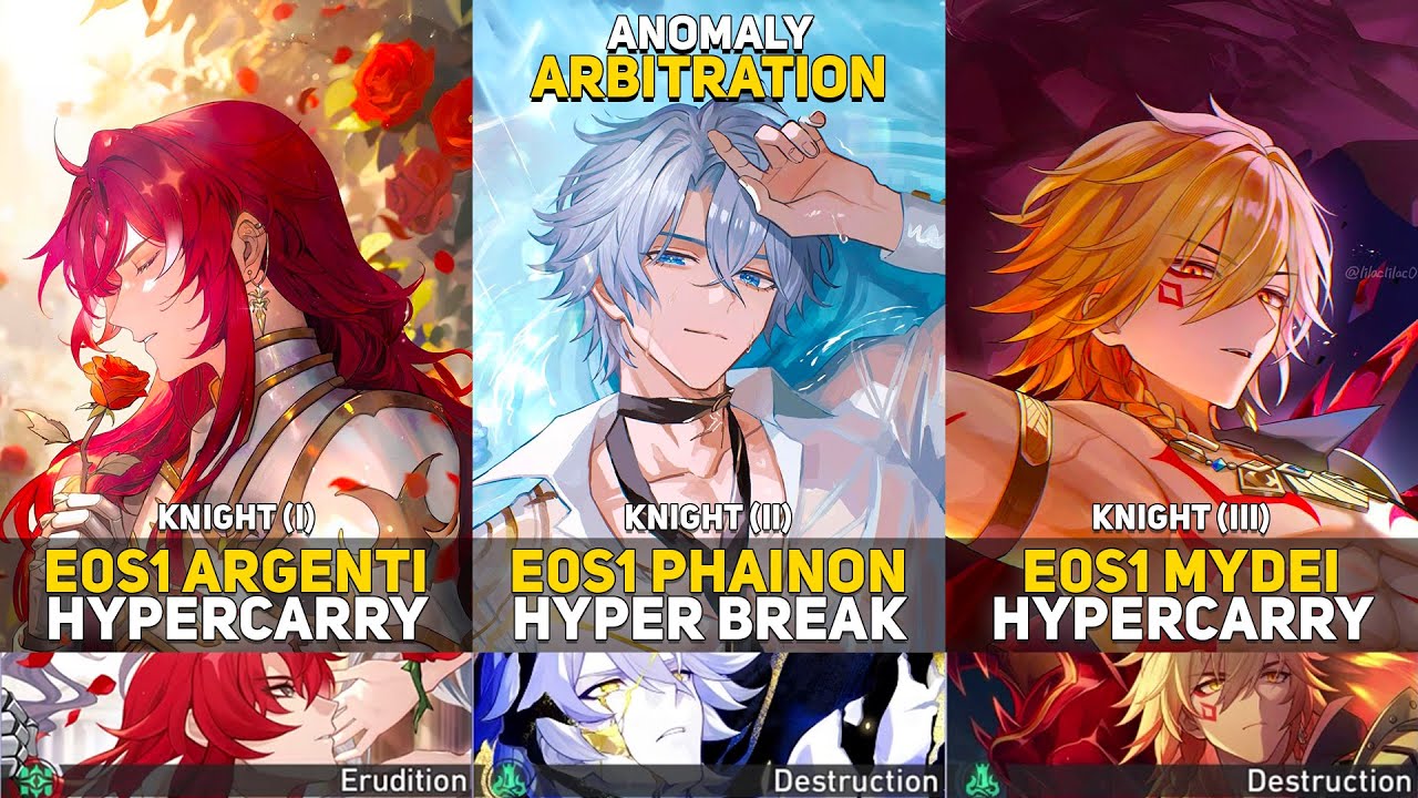 E0 Argenti & E0 Phainon Break & E0 Mydei | Anomaly Arbitration | Knight 1-3 | Honkai Star Rail