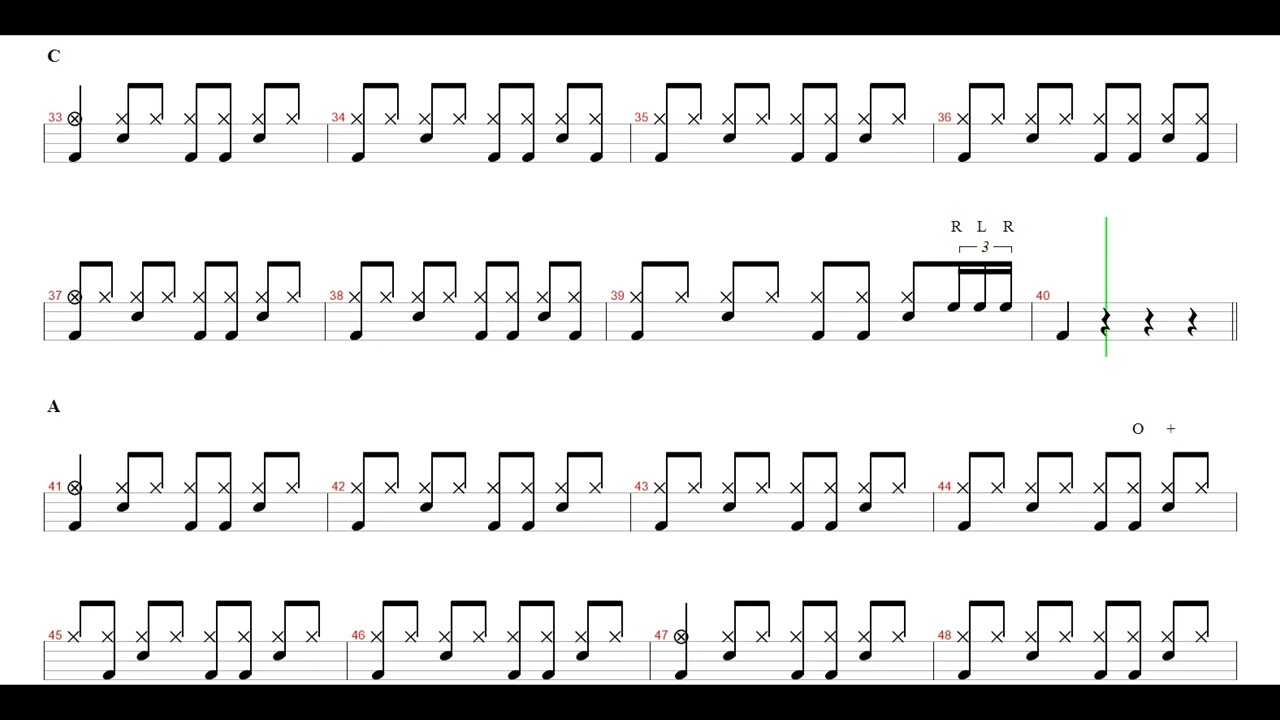 Van hallen - can't stop loving you | Drum Score, Drum Sheet Music