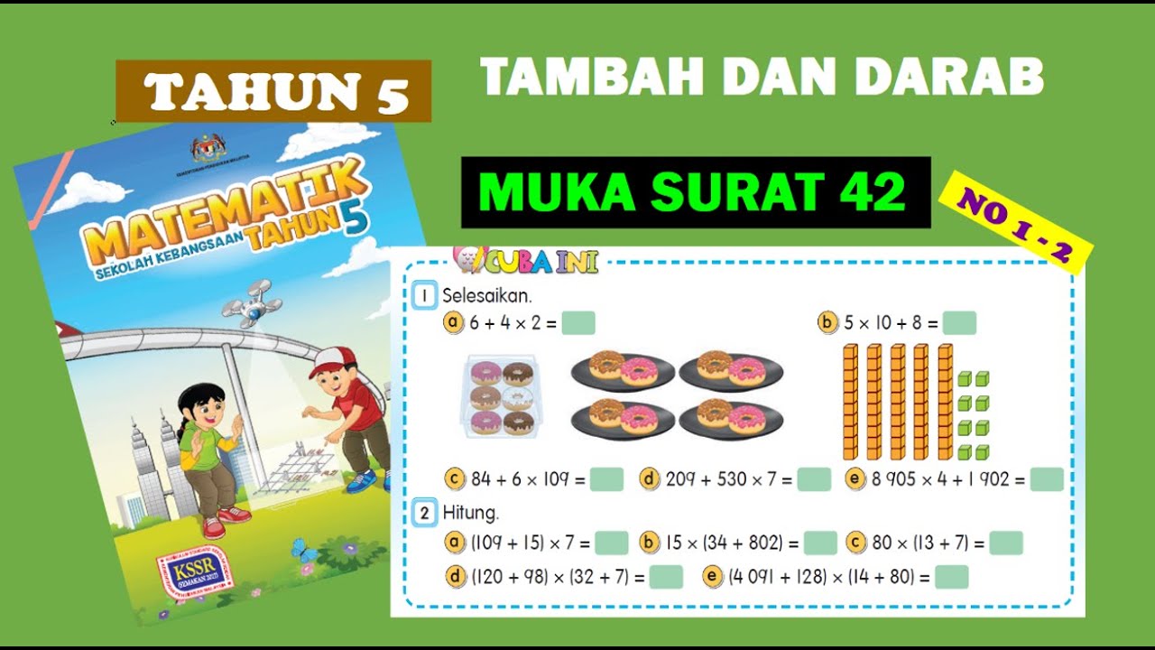 tahun 5 | ms 42 | no 1 | tambah dan darab | matematik tahun 5