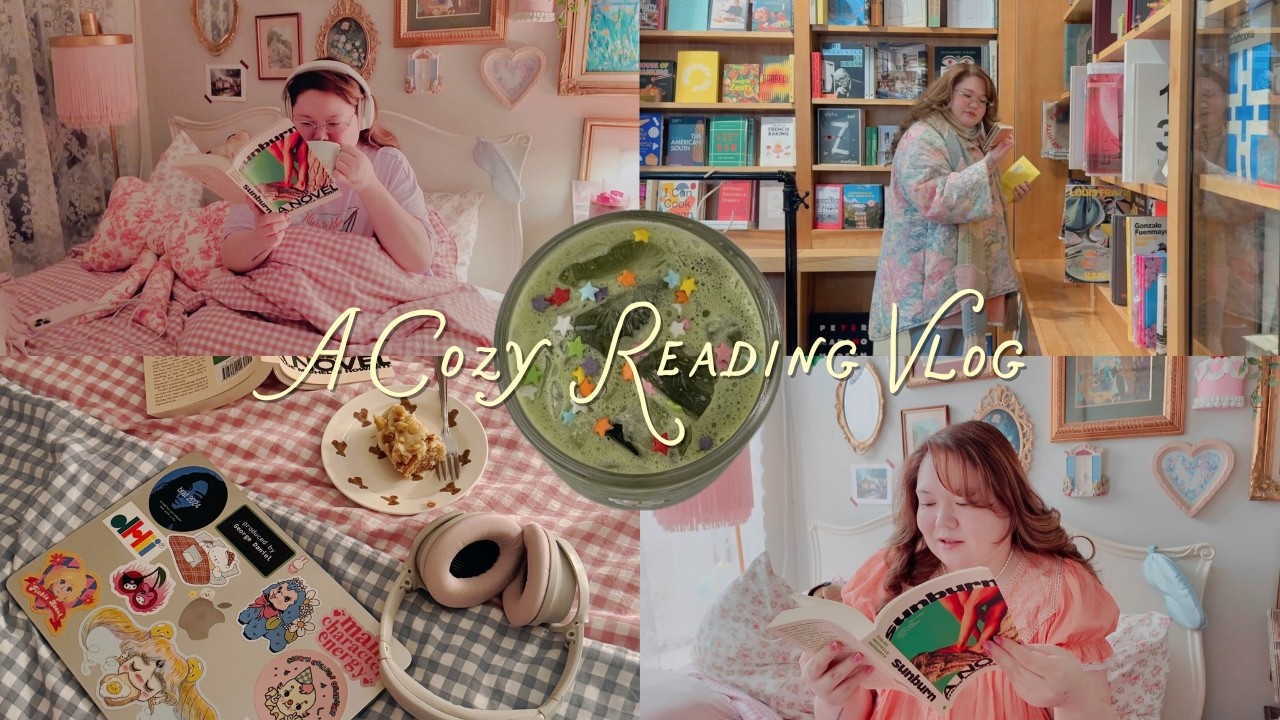 a cozy analog reading vlog: my first litrpg book, sapphic yearning, & lots of nyc bookshopping