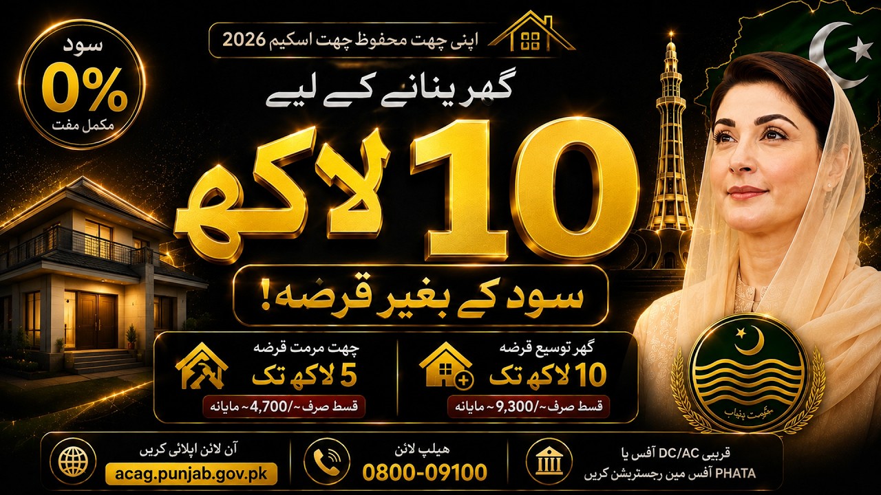 Get 5 Lakh to 10 Lakh Loan Zero Interest! 📑 Apni Chhat Mehfooz Chhat Scheme Registration 2026