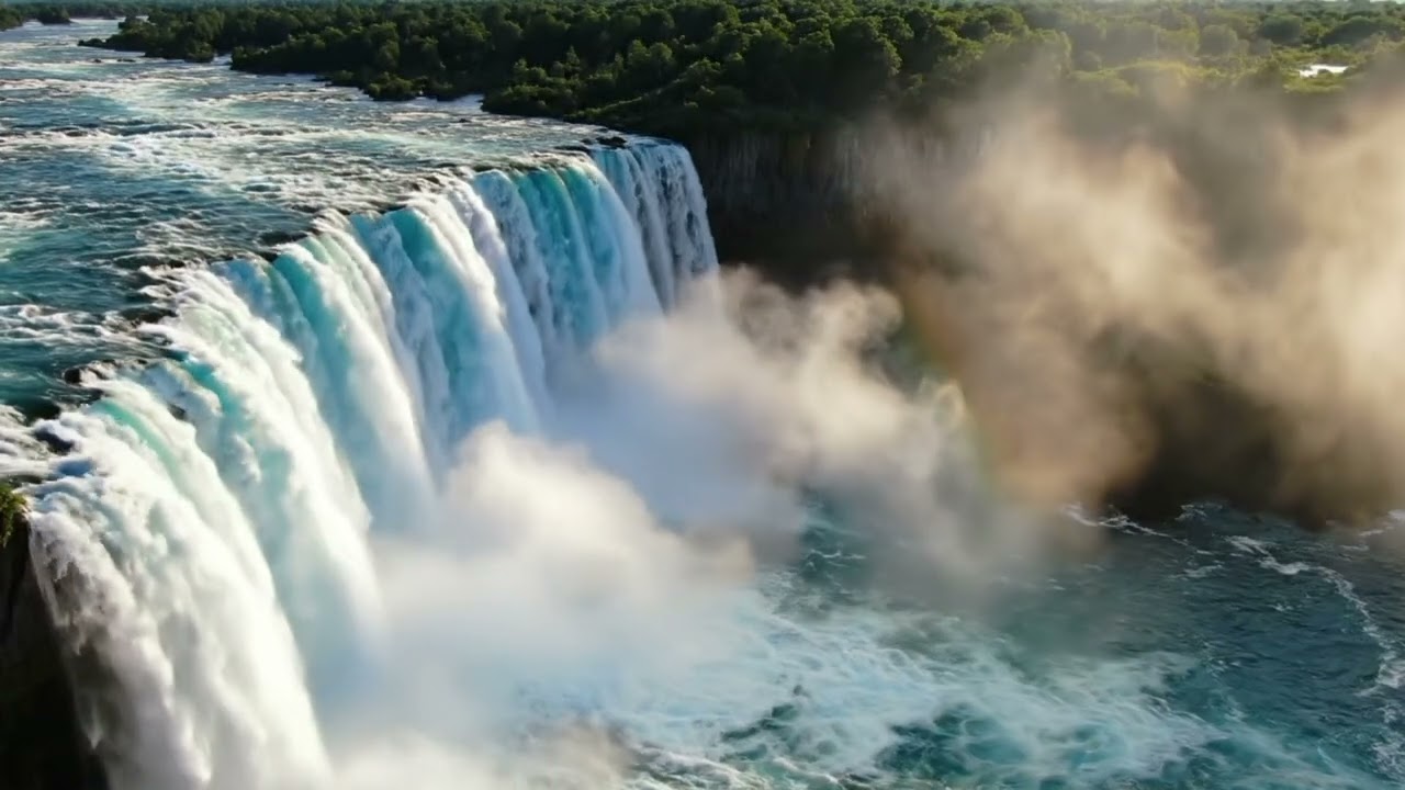 Let's Listen to the Water Fall Make Your Feel Freshly#fypシ゚viral #waterfall#relaxingmusic#nature