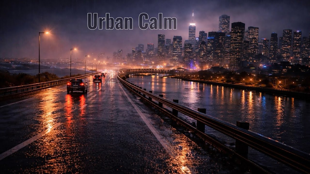 1 Hour Midnight Drive Through the City 🌧️ Deep Focus Music for Studying & Working