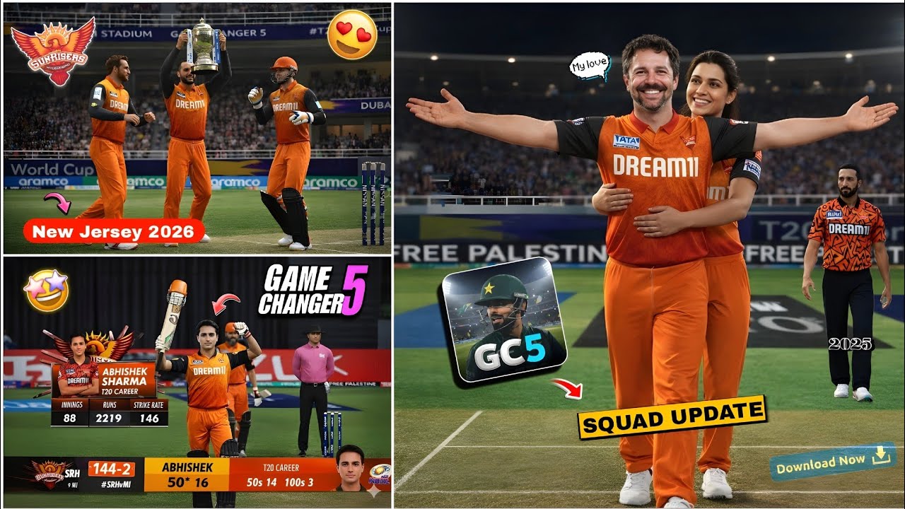 🤩Game Changer 5 v4.1 Big Update Release | New Srh 2026 Jersey & Squad Update🔥 | Download now✅