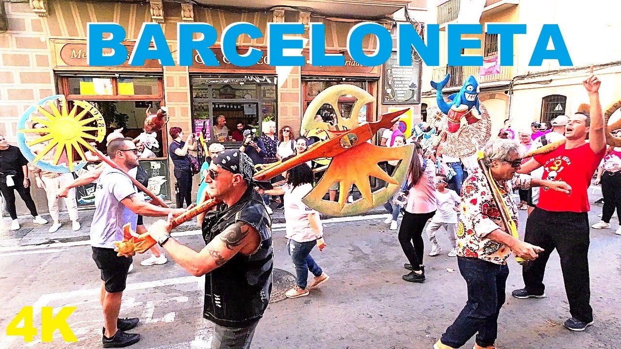 Barceloneta Festa Major 2022 | Paseo de Banderas Cors Muts | Barcelona Spain