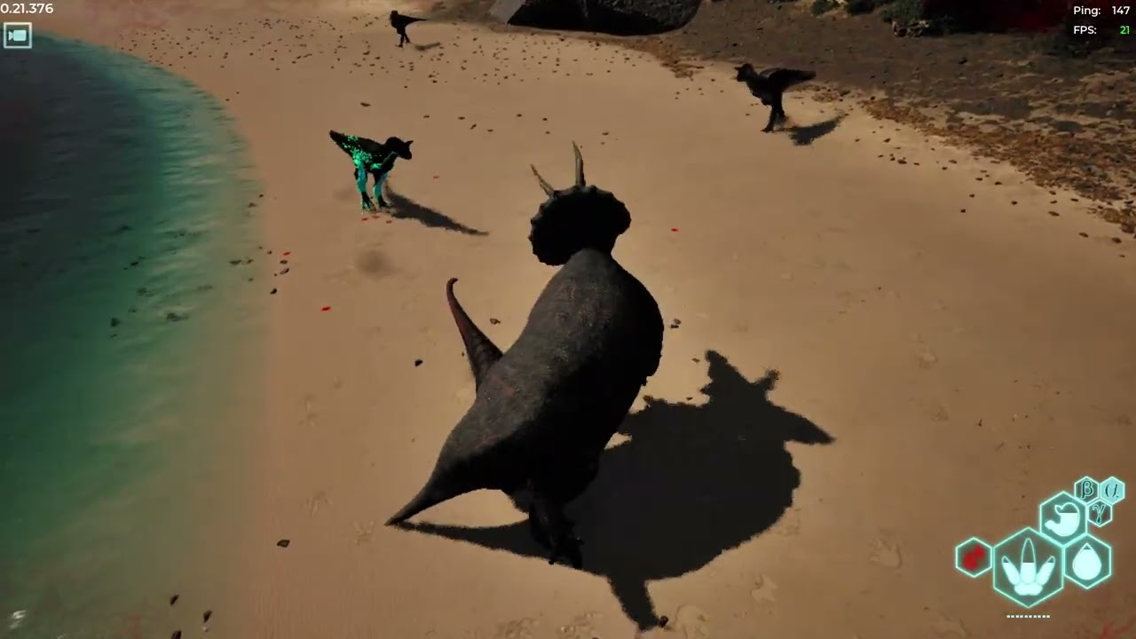 Triceratops vs 4 Carnotaurus   The Isle Evrima