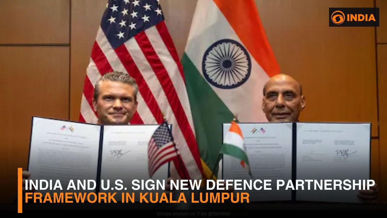 India and U.S. Sign New Defence Partnership Framework in Kuala Lumpur