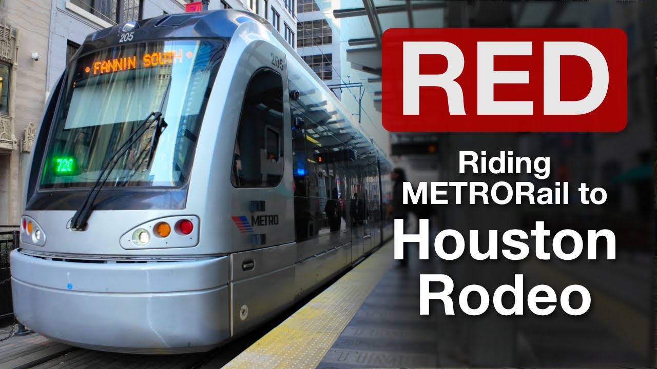 Riding Houston METRORail to Houston Rodeo, Red Line, Siemens S70, 4K POV Train Ride