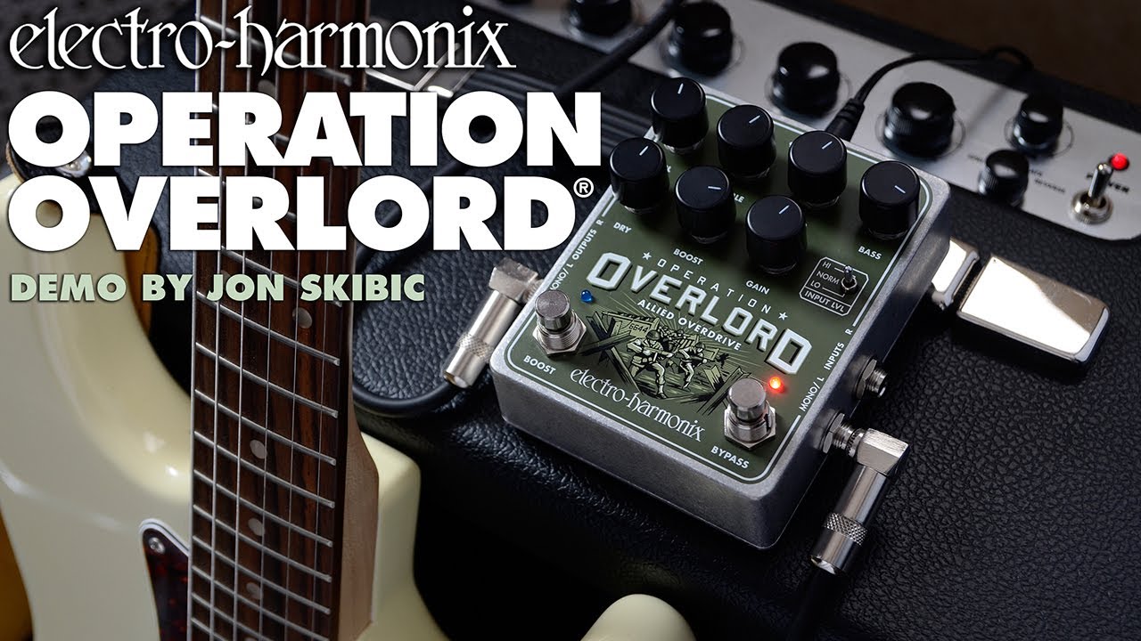 Electro-Harmonix Operation Overlord Allied Overdrive Pedal (демо от Джона Скибика)