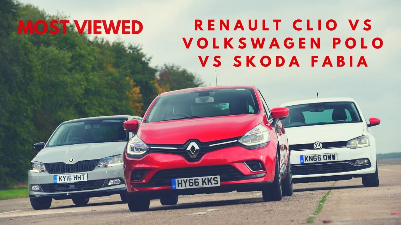 [ Most Viewed ] 2017 Renault Clio vs Volkswagen Polo vs Skoda Fabia
