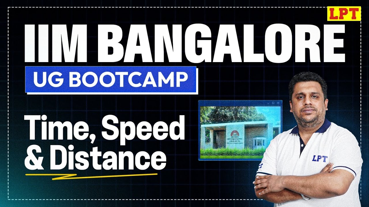 IIM Bangalore UG: Quant - Time, Speed & Distance | Quantitative Aptitude for IIM-B UG Preparation