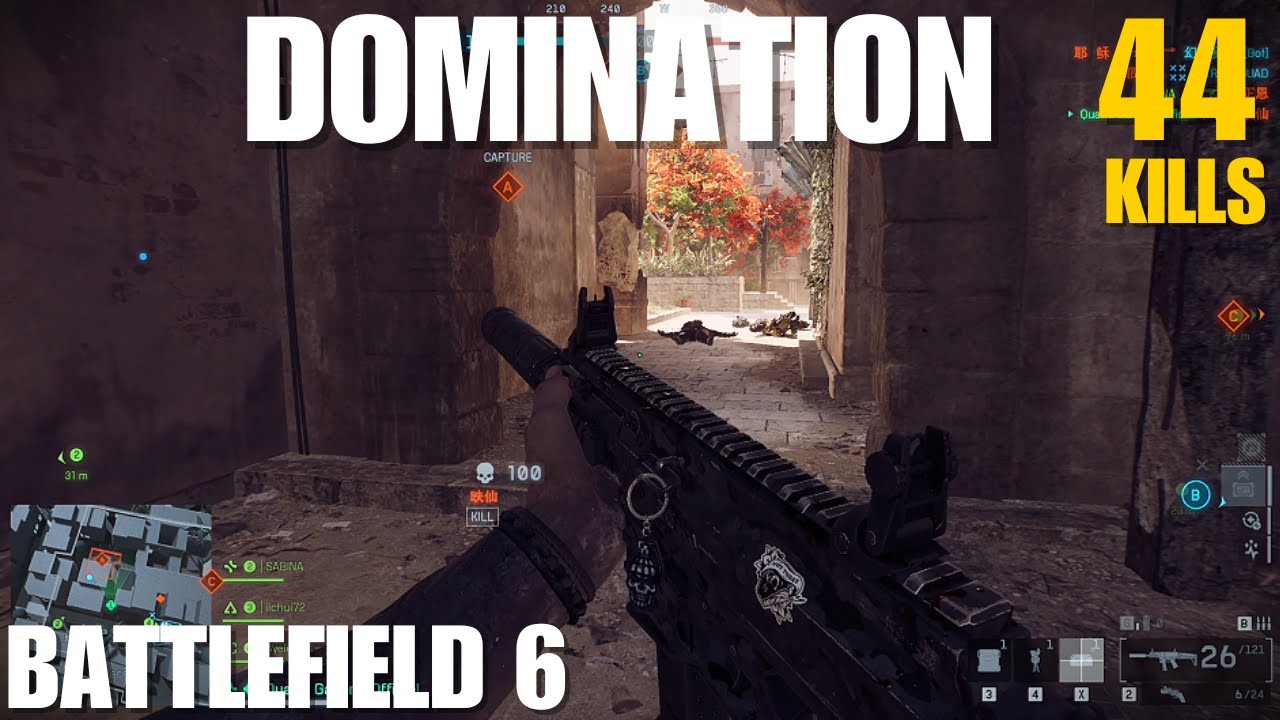 BATTLEFIELD 6 - DOMINATION 44KILLS  FULL Gameplay! Siege of Cairo (Scarab House) Map
