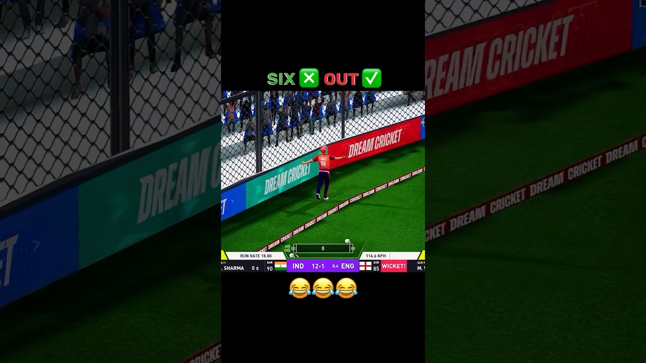 Dream Cricket 24 Glitches #2 😂 #shorts #dc24 #cricket #shortsfeed