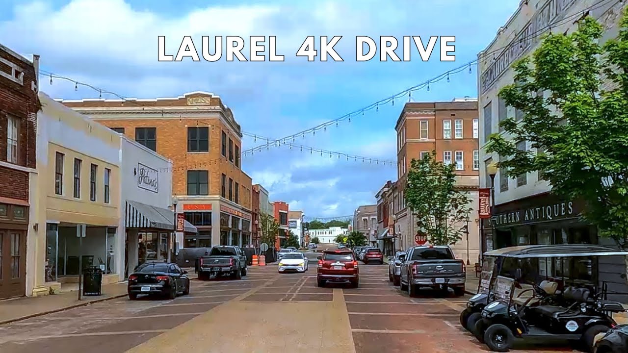 Laurel Mississippi 4K Driving Tour | Experience This Charming Southern Downtown