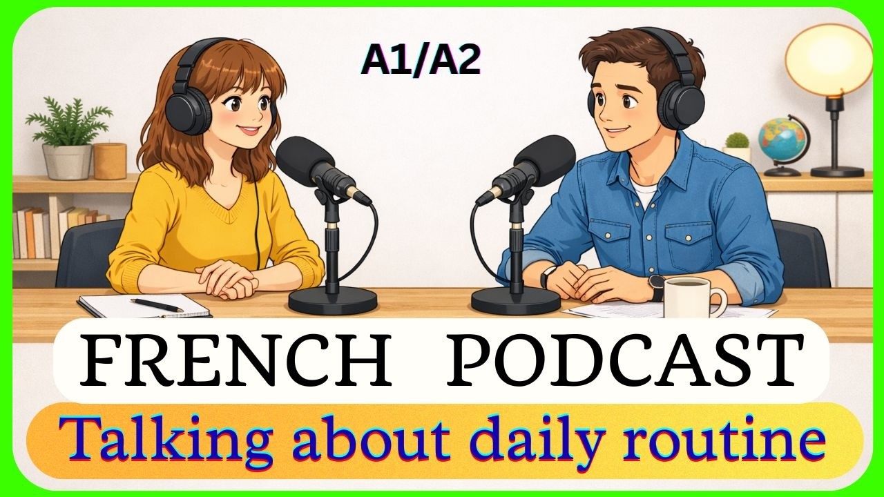 talking about Daily Routine (A2)| Learn French quickly with Podcast | episode 1 | Easy French