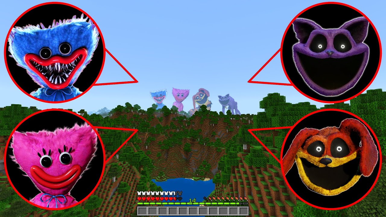 Catnap vs Dogday vs Huggy Wuggy vs Kissy Missy in Minecraft (Poppy Playtime Chapter 4)